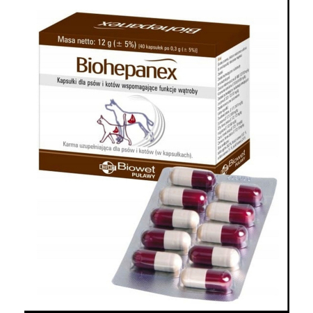 Biohepanex - na wątrobę pies_kot 40 kaps